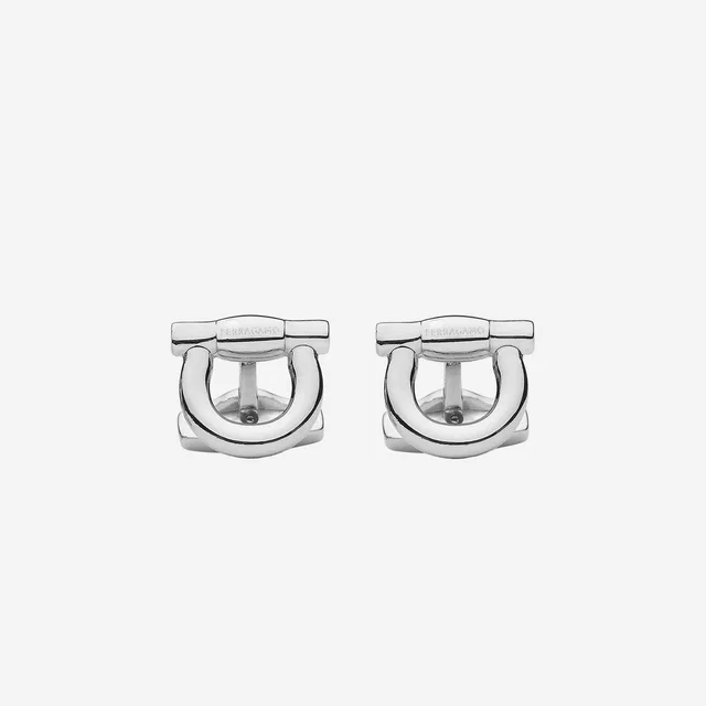 Ferragamo Brass Hook Cufflinks — Silver Accessory in Silver from HEWI