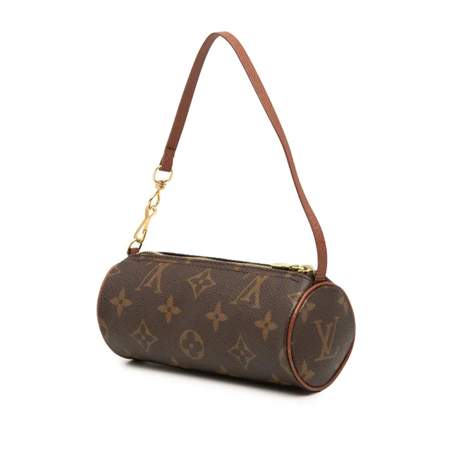 Brown Louis Vuitton Monogram Papillon Pochette Handbag in Brown Coated canvas from Designer Revival, photo 2 of 2