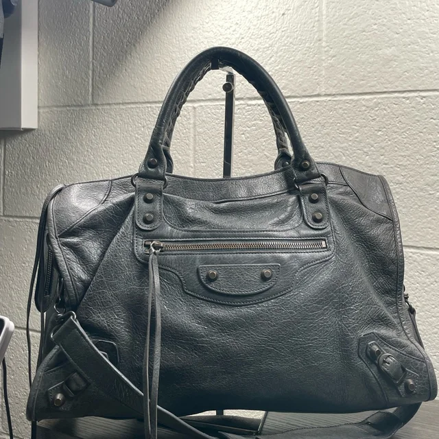Balenciaga Grey Leather City Bag in gray Leather from Poshmark