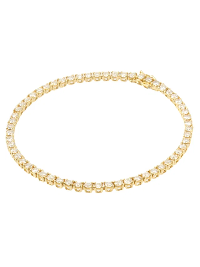 Mikimoto 18K Gold Tennis Bracelet in Gold from VINTAGE QOO TOKYO
