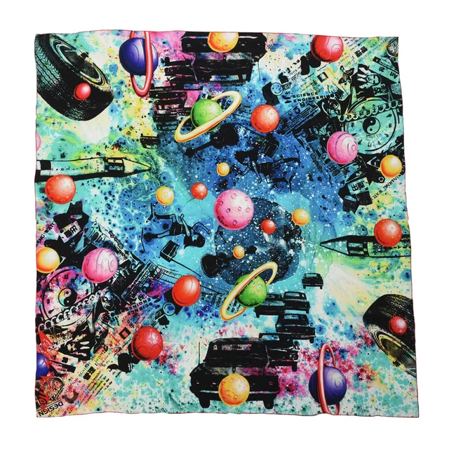 Louis Vuitton Kenny Scharf Astro Art Scarf 140 in Multi-Colour Silk from Blue Spinach