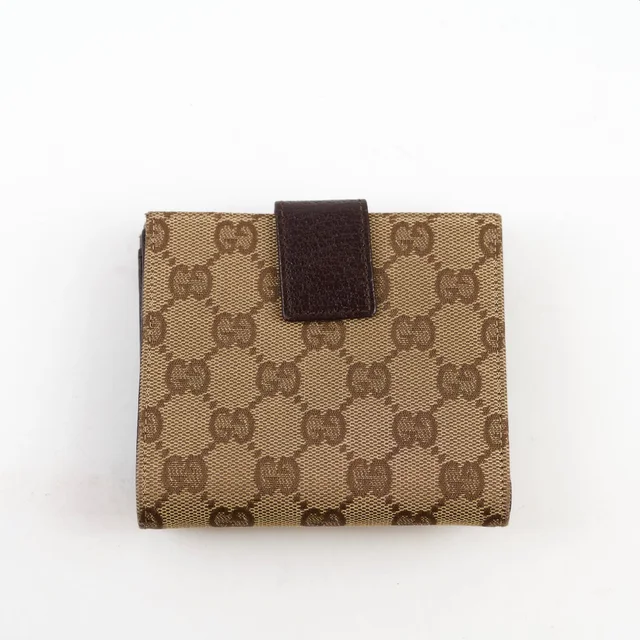 Gucci Eclipse Compact Canvas Wallet Brown in Brown Canvas from The Purse Affair