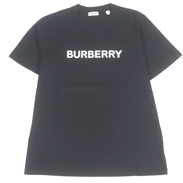 Burberry Logo Print Cotton T-shirt in Black Cotton from LuxUness