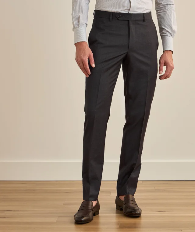Samuelsohn Slim X-62 Wool Dress Pants in Grey Wool & Wool Blends, photo 2 of 5 from Harry Rosen