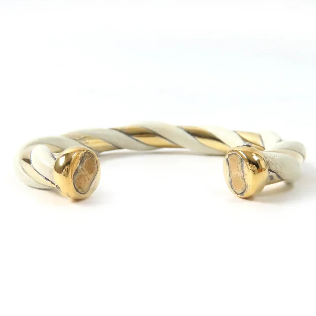 Hermès Twist SV925 Leather Bangle in Clear 925Silver from LuxUness, photo 4 of 9