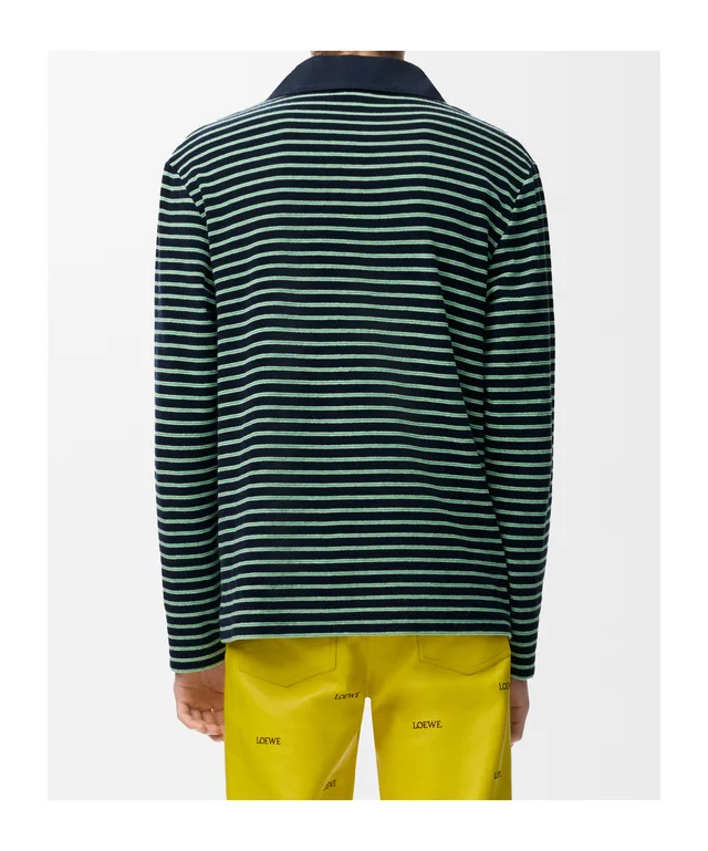 Loewe Long-sleeved cotton French terry polo shirt, photo 2 of 3 from SENSER