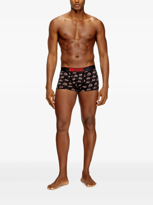 Diesel Damien-Gft logo-cherry heart boxer (pack of three) in Black, photo 2 of 4 from FARFETCH