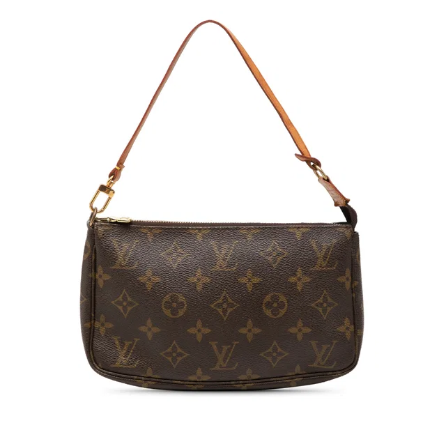 Brown Louis Vuitton Monogram Pochette Accessoires Shoulder Bag in Brown Coated canvas from Designer Revival