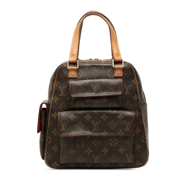 Brown Louis Vuitton Monogram Excentri Cite Handbag in Brown Coated canvas from Designer Revival