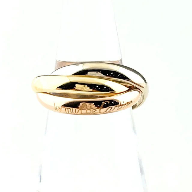 Cartier Trinity Yellow Gold Pink White Ring Three Color in White from The Reluxe