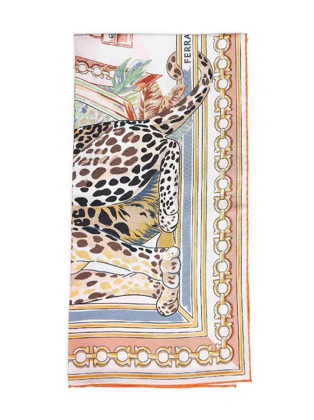 Ferragamo Felini Scarf — Multicolor Silk Scarfs in Multicolor Silk from HEWI