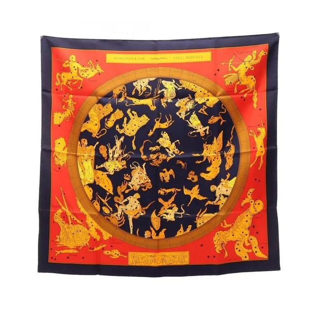 Hermès Scarf Carre 90 Hemispharium Coeli Boreale Silk in Silk from The Reluxe