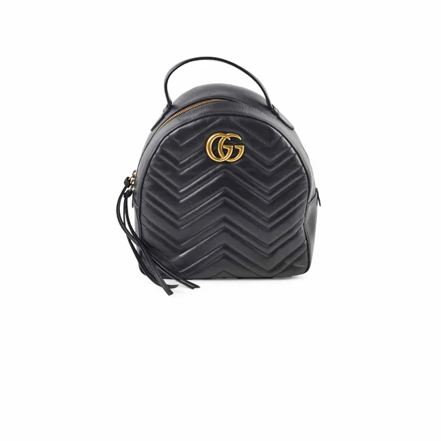 Gucci GG Marmont Backpack Black in Black Leather from The Purse Affair