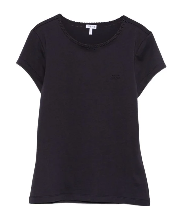 Loewe Anagram-embroidered bow-detail T-shirt from SENSER, photo 1 of 1