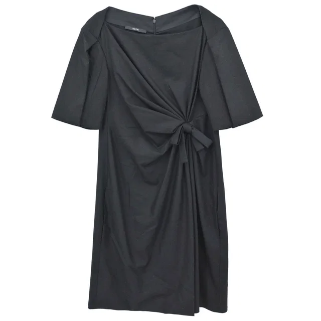 Gucci 2007 Bow-Detail Twisted Draped Dress in Wool from AMORE Vintage Tokyo