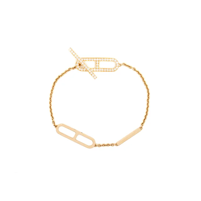 Hermès Size ST ever chaine D Andre bracelet rose gold diamonds in Pink from EMIER