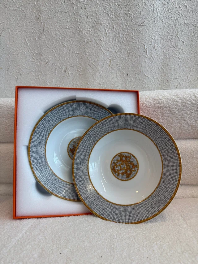 Hermès Mosaique Dessert Plate Set 2 Pieces from Luxury Promise