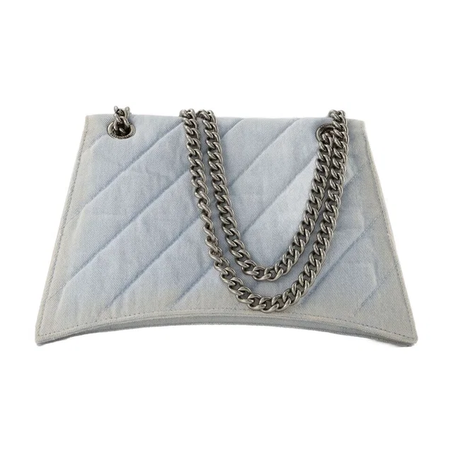 Balenciaga Shoulder Bag — Blue Cotton in Blue Denim from HEWI