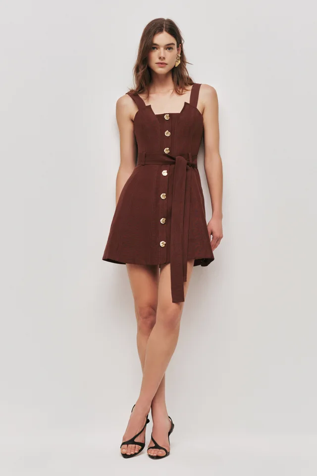 AJE Manon Mini Dress in Brown from Aje, photo 1 of 1