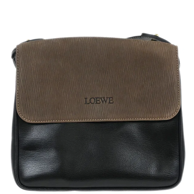 Loewe Black Velasquez Shoulder Bag in Black Leather from AMORE Vintage Tokyo
