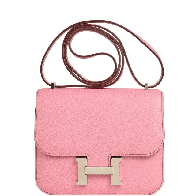 Hermès Constance 18 Bubblegum Epsom Palladium Hardware in Epsom leather from Madison Avenue Couture