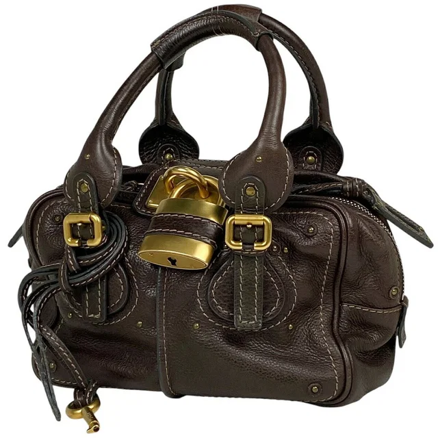 Chloé Paddington Handbag Leather Dark Brown in brown|red Leather from Poshmark