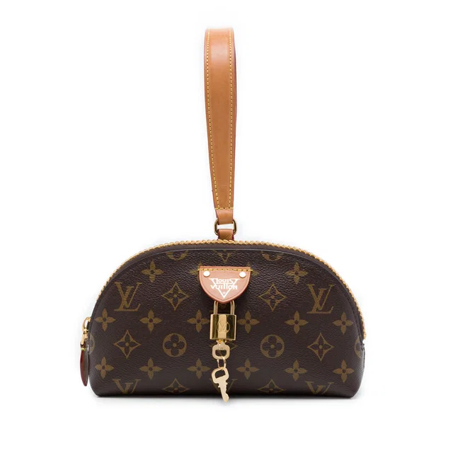 Brown Louis Vuitton Monogram Moon Pochette Clutch Bag in Brown Coated canvas from Designer Revival