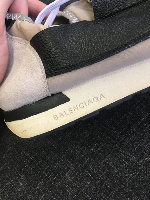 Balenciaga lace up trainers in Grey Leather from Oxfam Online Shop, photo 6 of 7