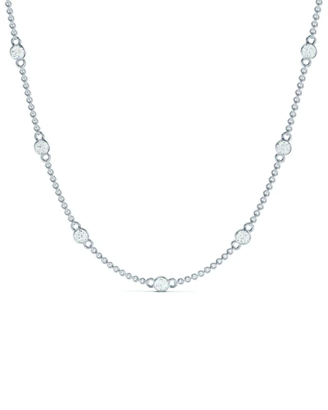 Lab Grown Diamonds 14K 1.00 ct. tw. Lab-Grown Diamond Station Necklace, image 1 of 1 from Rue La La
