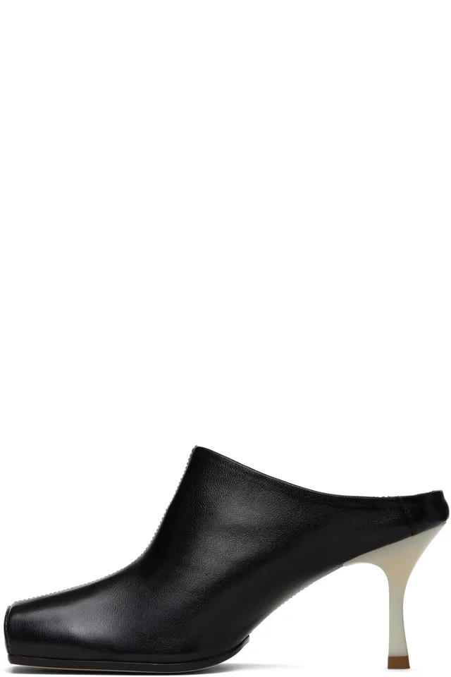 MM6 Maison Margiela Black Ballerina Mule Heels, photo 3 of 5 from SSENSE