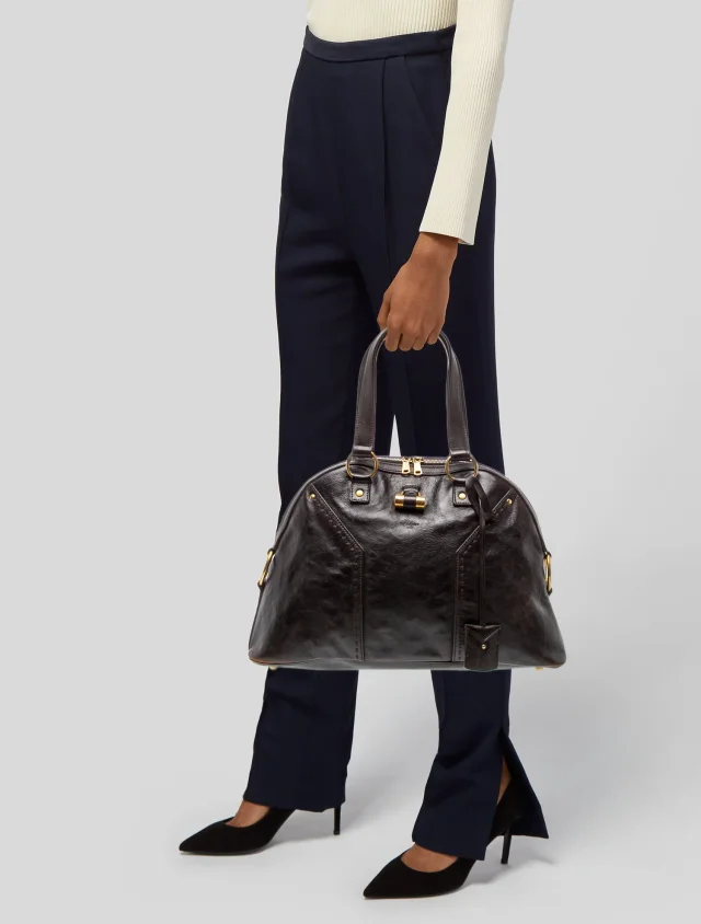 Saint Laurent Leather Shoulder Bag in brown|red Leather from The RealReal, photo 2 of 6