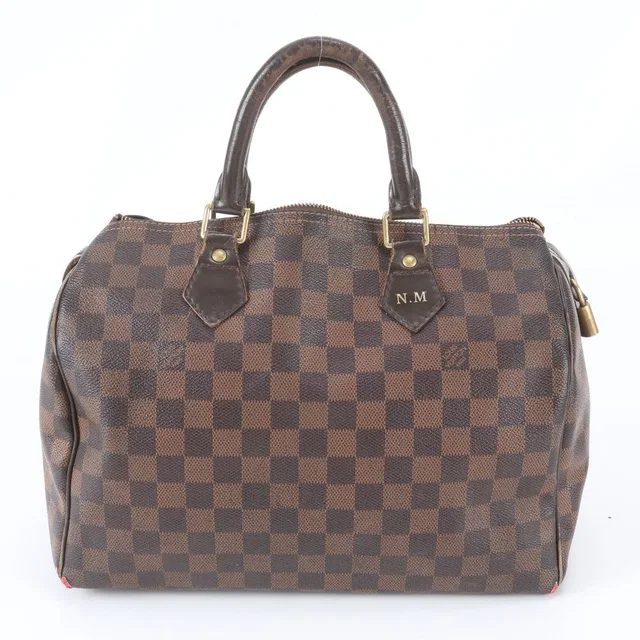 Louis Vuitton Damier Speedy 30 Leather Tote Bag Shoulder in Leather from The Reluxe