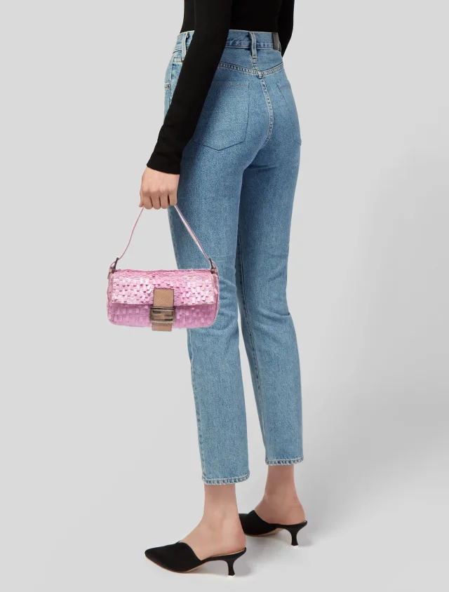 Fendi Sequins Baguette Vintage in pink Python from The RealReal, photo 2 of 6