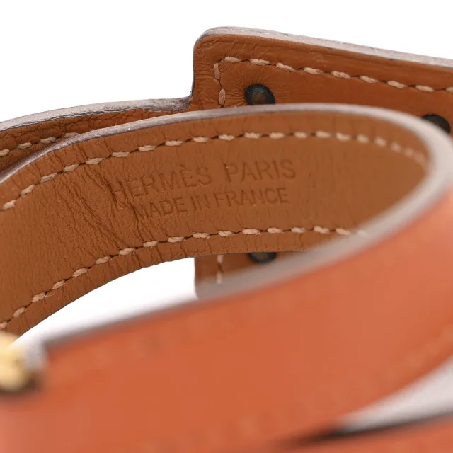 Hermès Swift O'Kelly Double Tour Bracelet T2 Orange in Orange Swift leather from FASHIONPHILE, photo 4 of 8