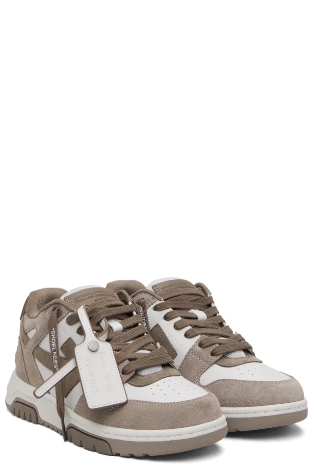 Off-White Brown & White 'Out Of Office' Sneakers, photo 4 of 5 from SSENSE