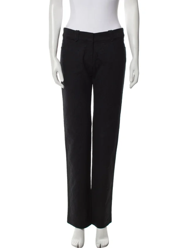 Balenciaga Vintage Straight Leg Pants in black Wool from The RealReal