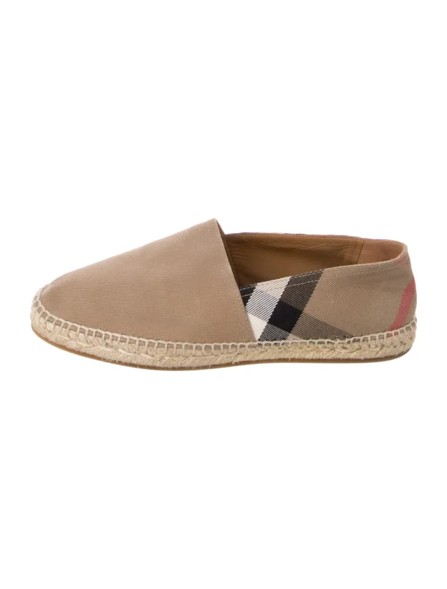 Burberry House Check Pattern Canvas Espadrilles in Canvas from The RealReal