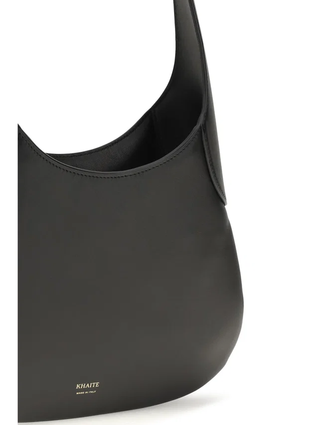 Khaite Joan Hobo Bag — Black Calf Leather in Black Calfskin from HEWI
