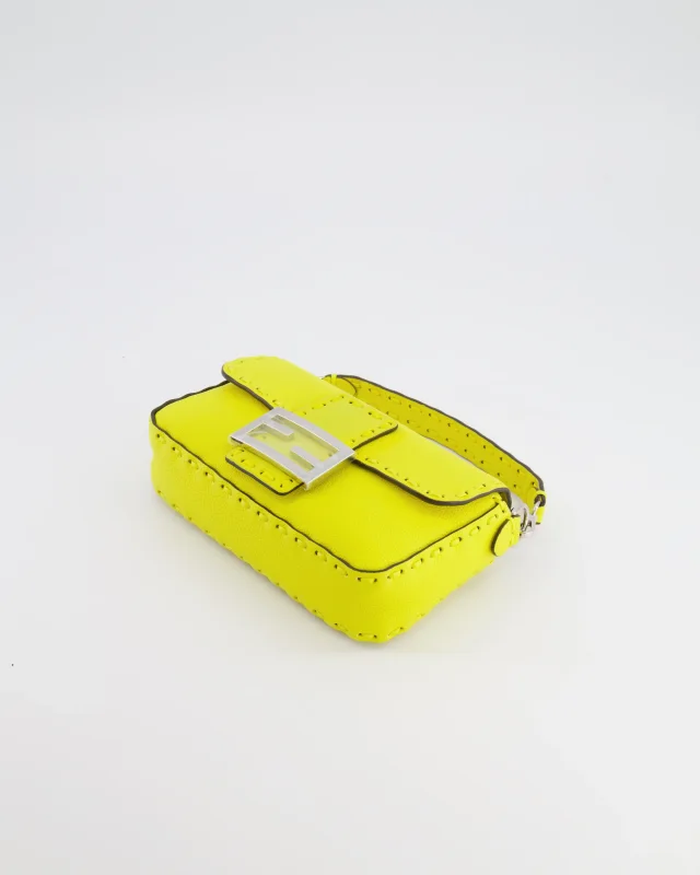 Fendi Yellow Leather Mini Baguette Bag in Yellow Leather from Sellier, photo 19 of 19