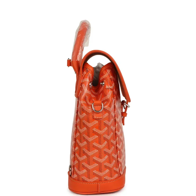 Goyard Goyardine Canvas Orange Mini Alpin Backpack Palladium Hardware in Orange Canvas from Madison Avenue Couture, photo 2 of 2