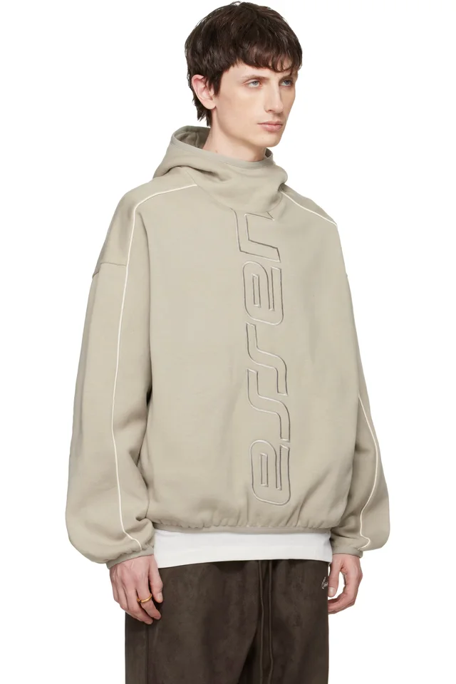 Fear of God ESSENTIALS Gray Active Trace Modern Fleece Hoodie, photo 2 of 4 from SSENSE