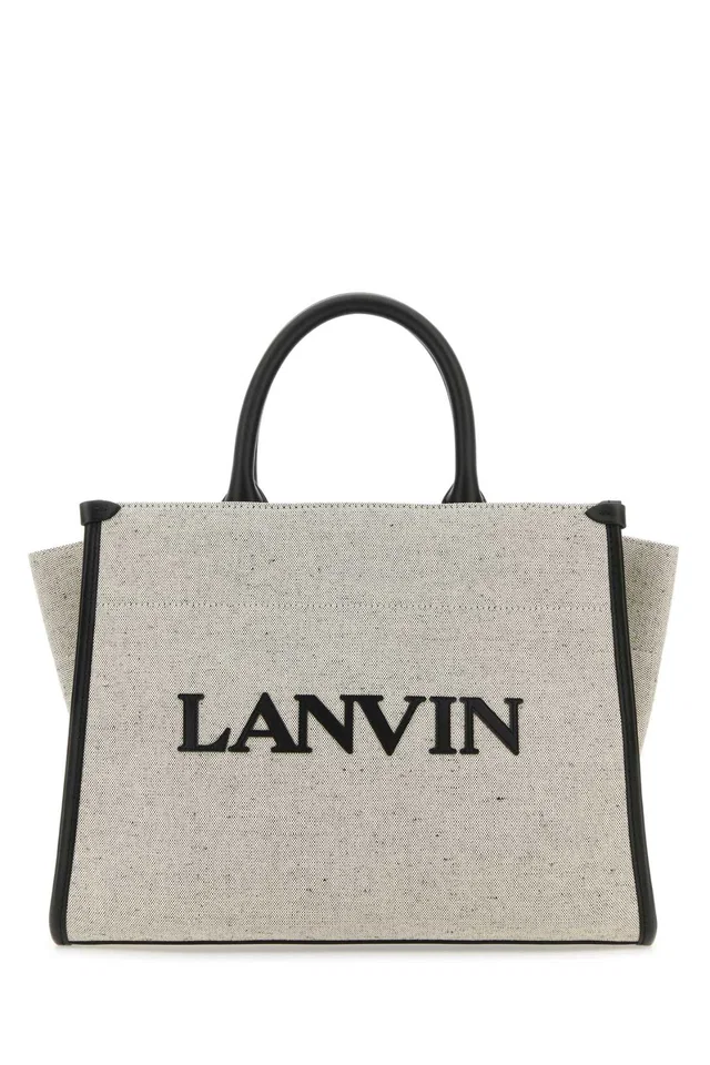 Lanvin & Out Tote Bag — Beige in Beige Woven leather from HEWI