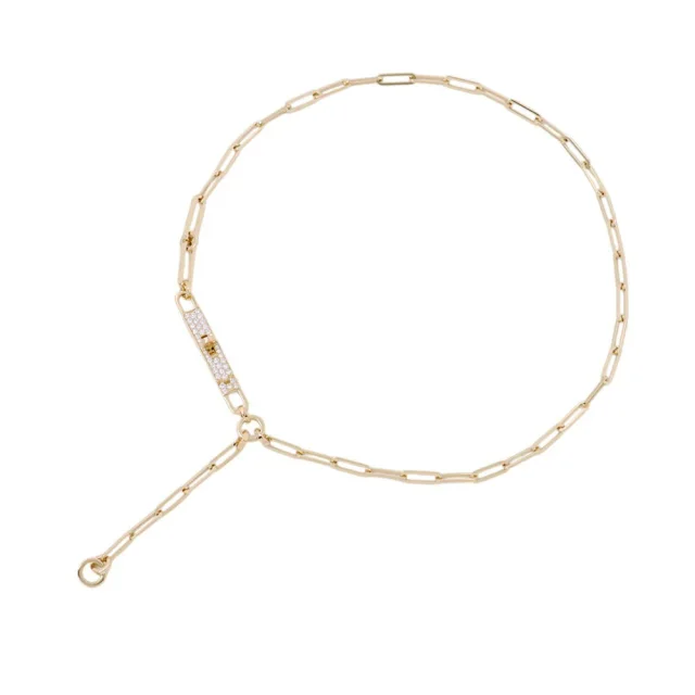 Hermès Kelly Chaine Lariat Necklace Size STH218272B 00ST 18K Yellow Gold in Yellow from GALLERY RARE, photo 4 of 13