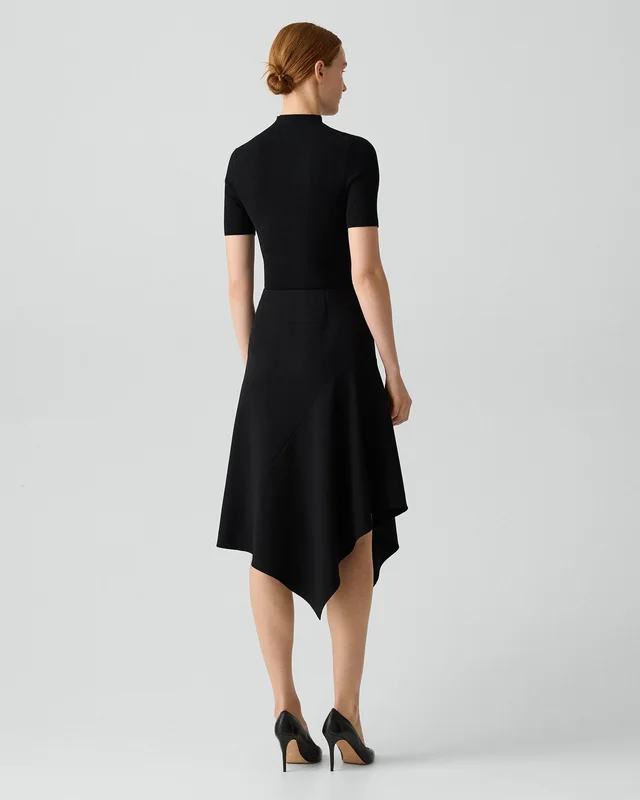 Theory Panel Drape Skirt in Admiral Crepe, photo 4 of 5 from Theory