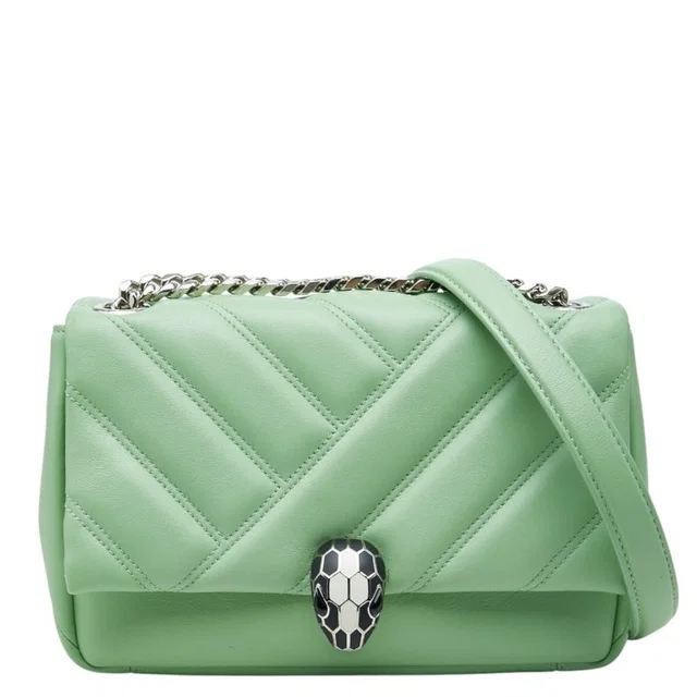 Bvlgari Serpenti Cabochon Crossbody Chain Shoulder Bag, Green Leather, Women' in green Leather from Poshmark, photo 1 of 1
