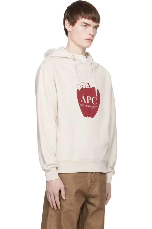 A.P.C. Beige Pomme Hoodie, photo 2 of 4 from SSENSE
