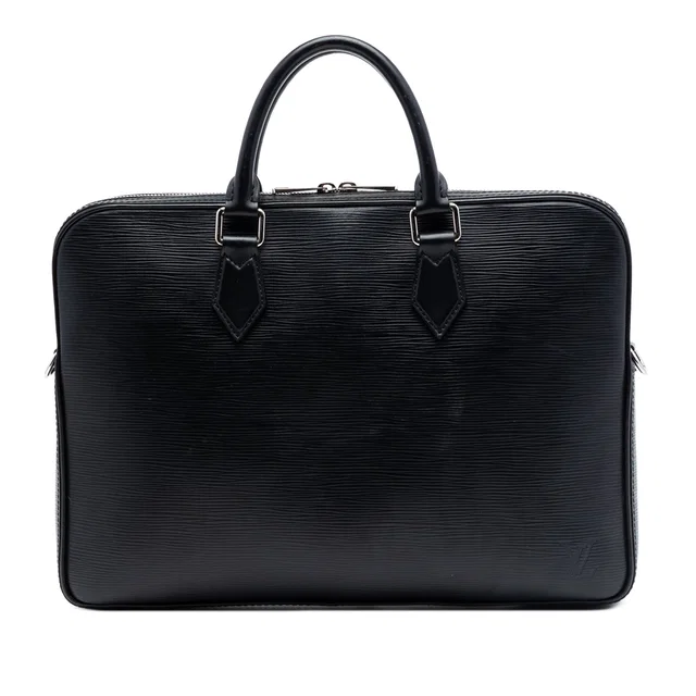 Black Louis Vuitton Epi Dandy MM Business Bag in Black Leather from Designer Revival