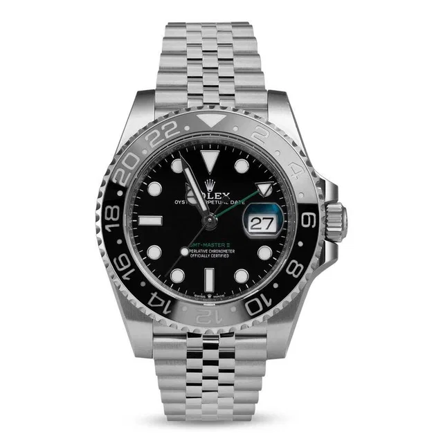 Rolex Gmt-Master Ii GMT Automatic Chronometer Black Dial Mens Watch 126710GRNR in silver|black|gray from Jomashop.com