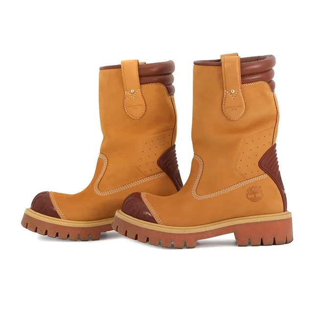 Timberland LV x Timberland Collaboration Mid Boots Beige/Brown Nubuck Leather Size 9.5 in Brown Suede from GALLERY RARE, photo 2 of 2