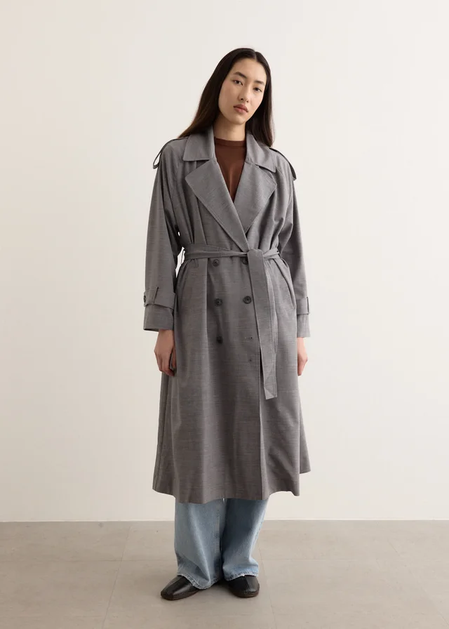 Incu Collection Midnight Tailored Trench Coat in Grey from Incu, photo 1 of 1